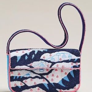 Anthropologie Beaded Shoulder Bag - Ski Mountains